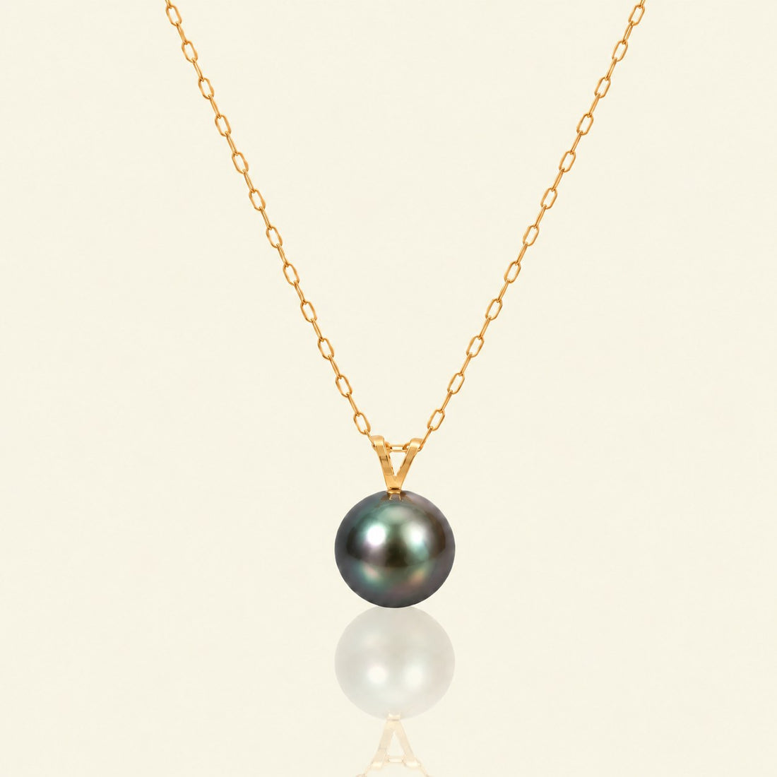 JESCOJES The V-Bale | 18K Gold Tahitian Pearl Pendant Necklace