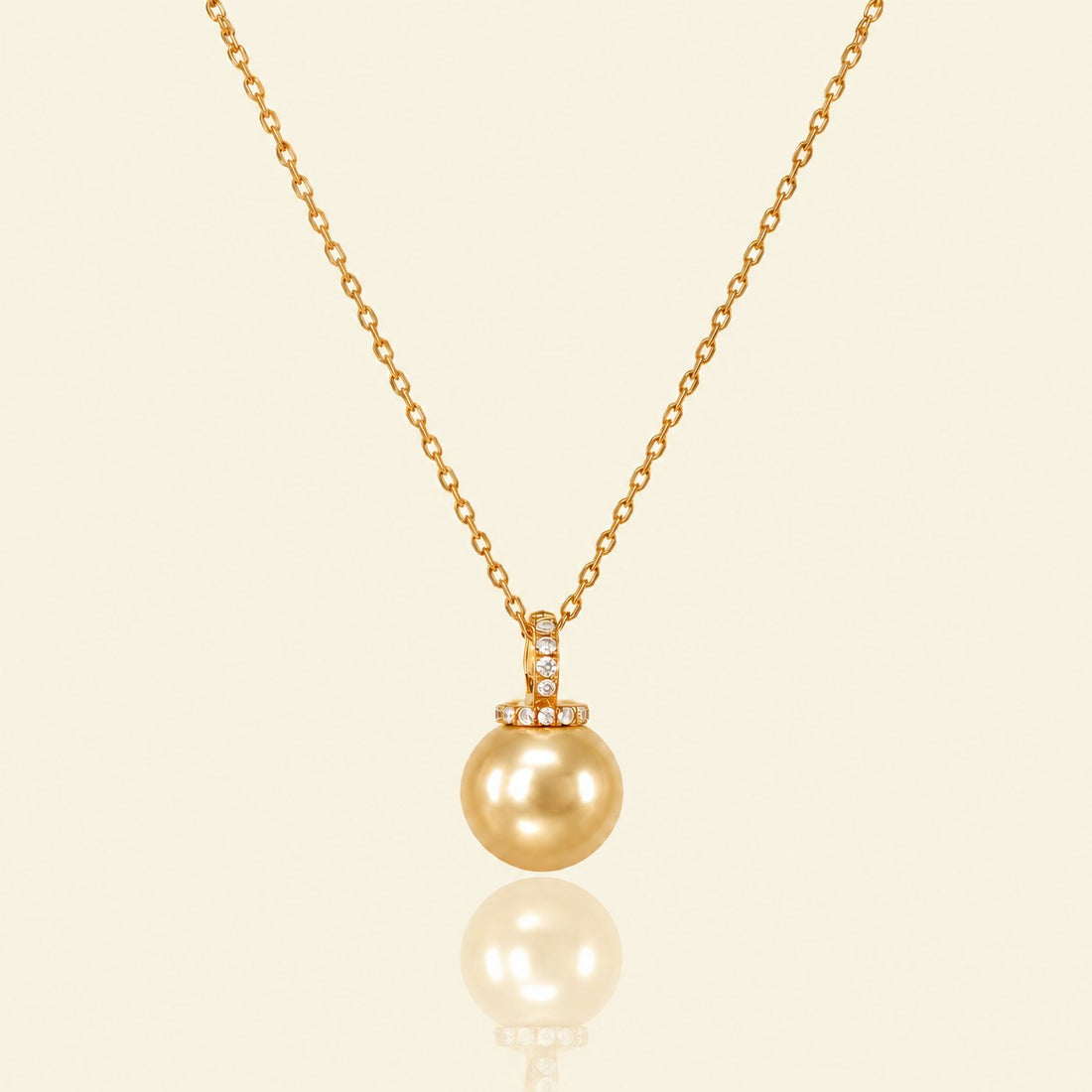 JESCOJES The Halo | Convertible South Sea Gold Pearl Pendant Necklace