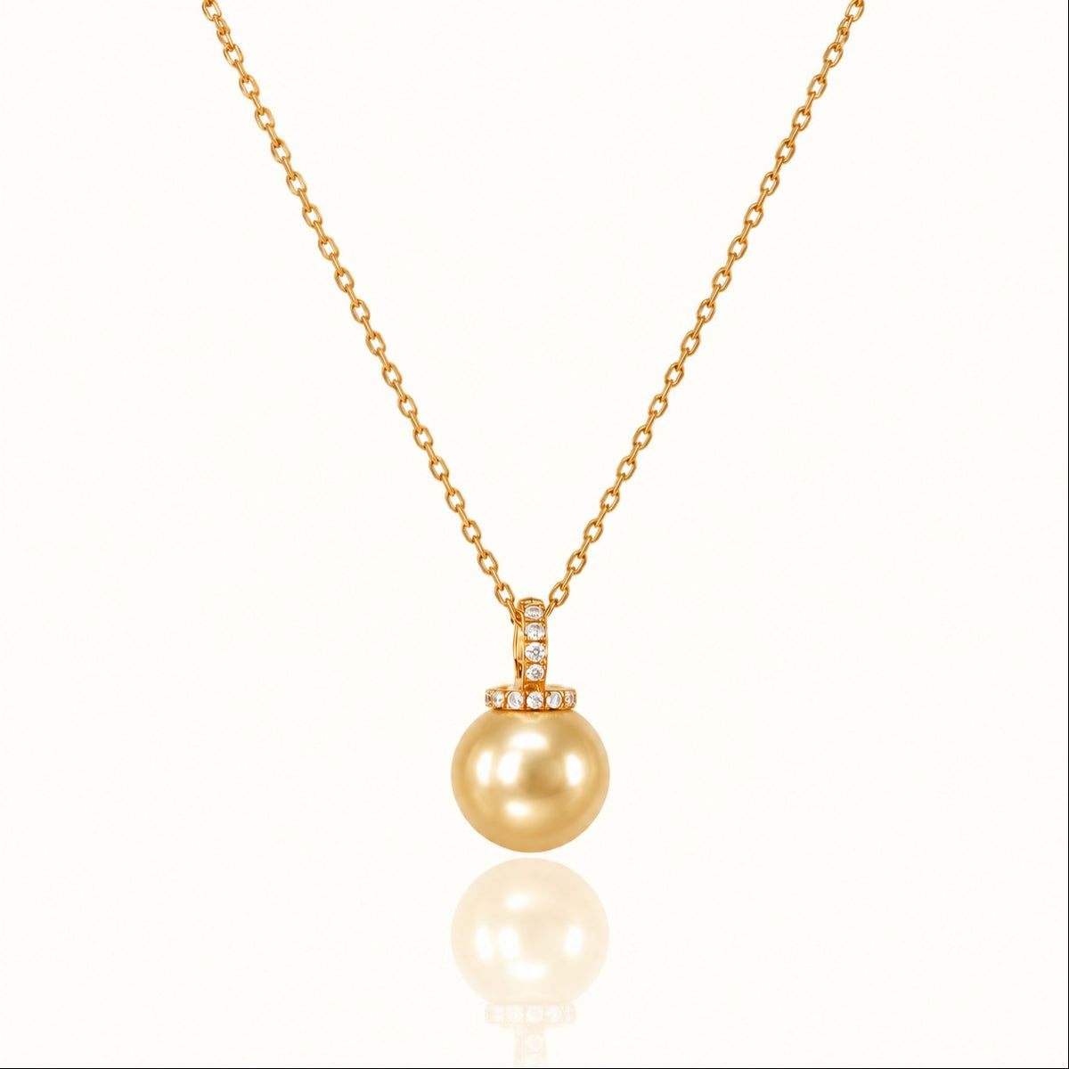 JESCOJES The Halo | Convertible South Sea Gold Pearl Pendant Necklace