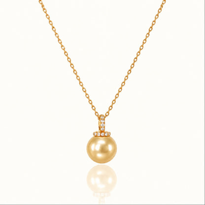 JESCOJES The Halo | Convertible South Sea Gold Pearl Pendant Necklace
