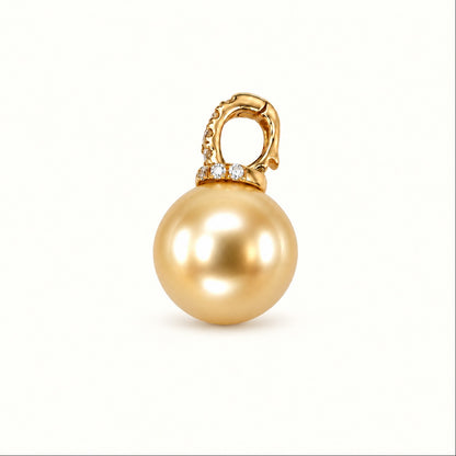 JESCOJES The Halo | Convertible South Sea Gold Pearl Pendant Necklace