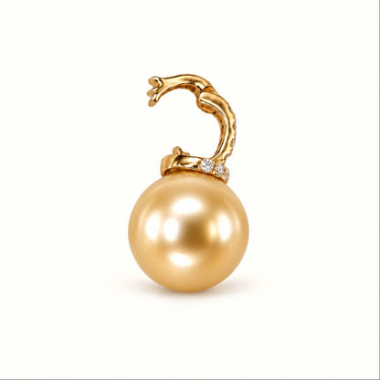 JESCOJES The Halo | Convertible South Sea Gold Pearl Pendant Necklace