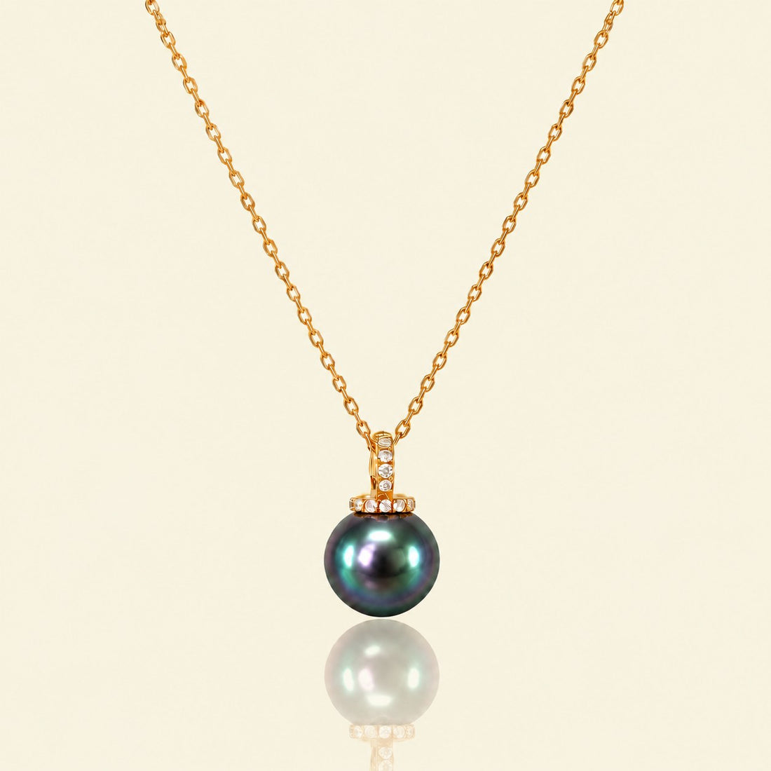 JESCOJES The Halo | Convertible Tahitian Pearl Pendant Necklace