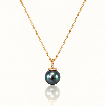JESCOJES The Halo | Convertible Tahitian Pearl Pendant Necklace