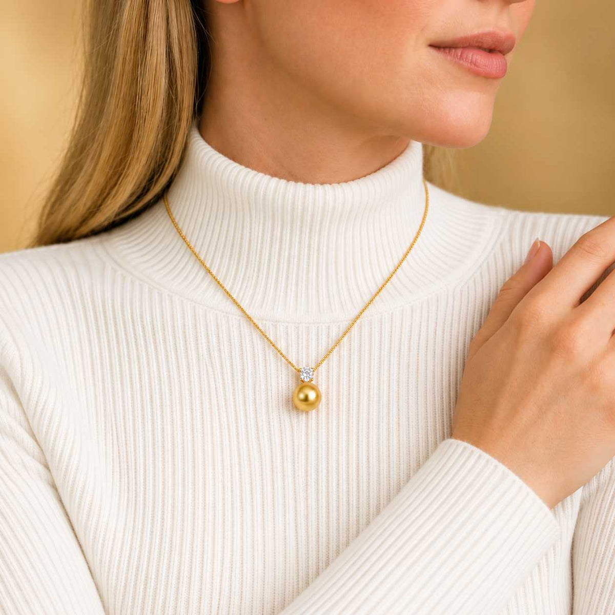JESCOJES The Noble | South Sea Gold Pearl Pendant Necklace
