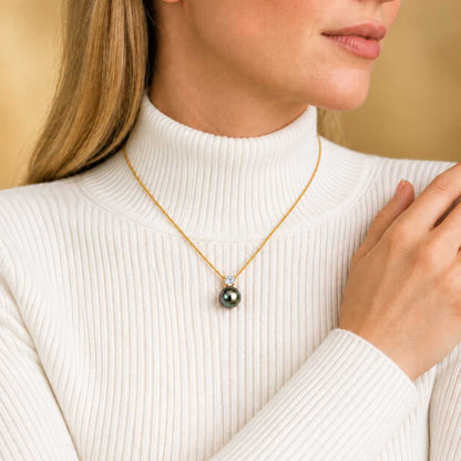 JESCOJES The Noble | Tahitian Pearl Pendant Necklace