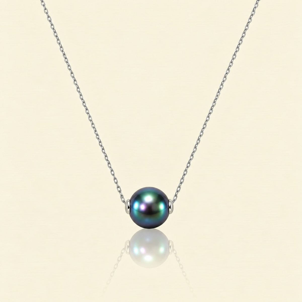 JESCOJES The Solitaire | 18K Gold Tahitian Pearl Pendant Necklace