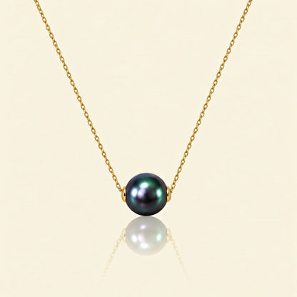 JESCOJES The Solitaire | 18K Gold Tahitian Pearl Pendant Necklace