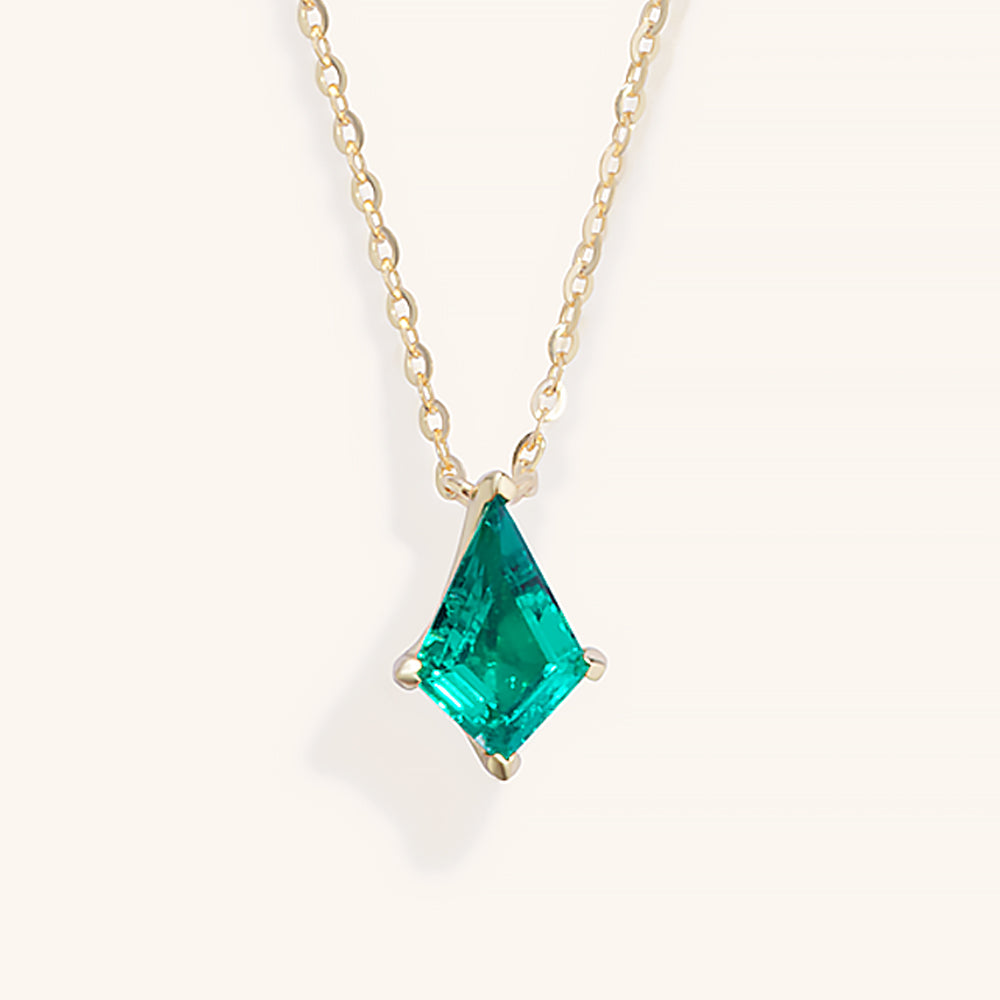 Dainty Kite Cut Premium Gemstone Necklace - JESCOJES