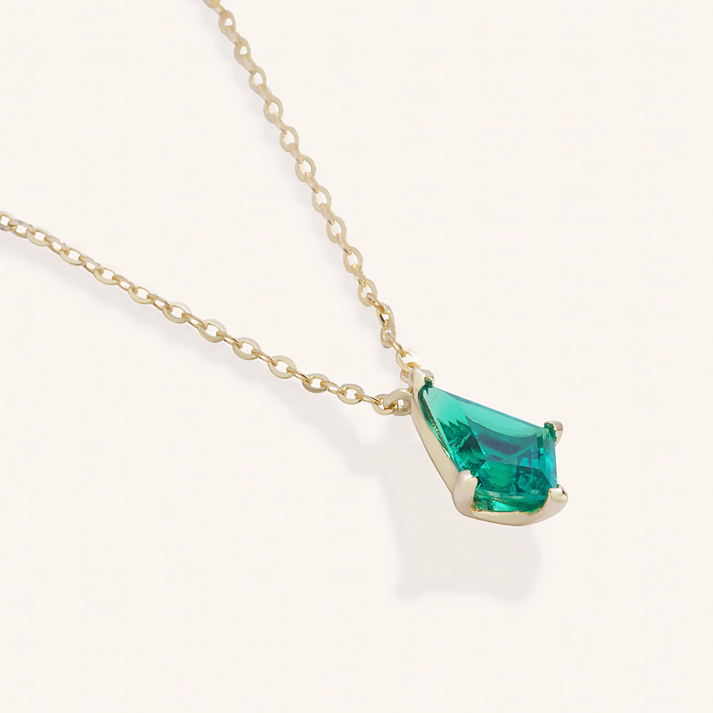 Dainty Kite Cut Premium Gemstone Necklace