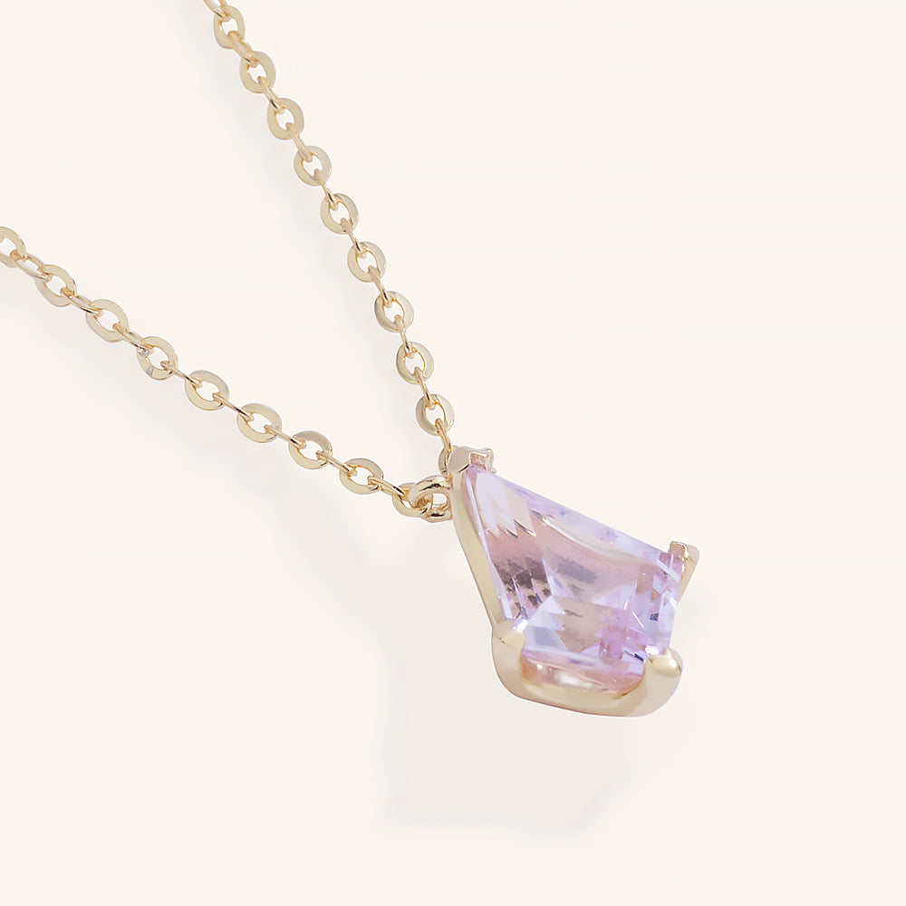 Dainty Kite Cut Premium Gemstone Necklace