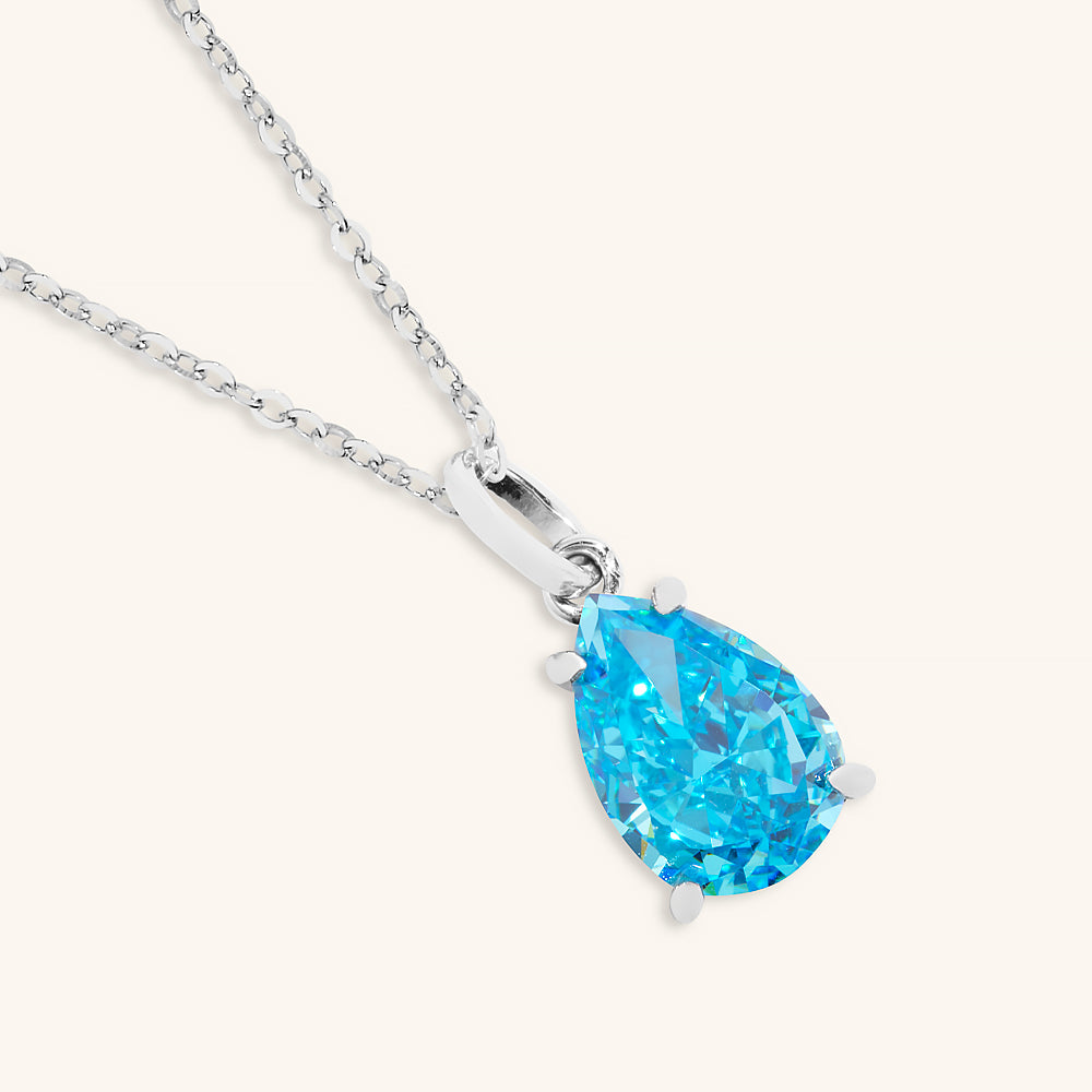 Vibrant Water Drop Pendant Necklace