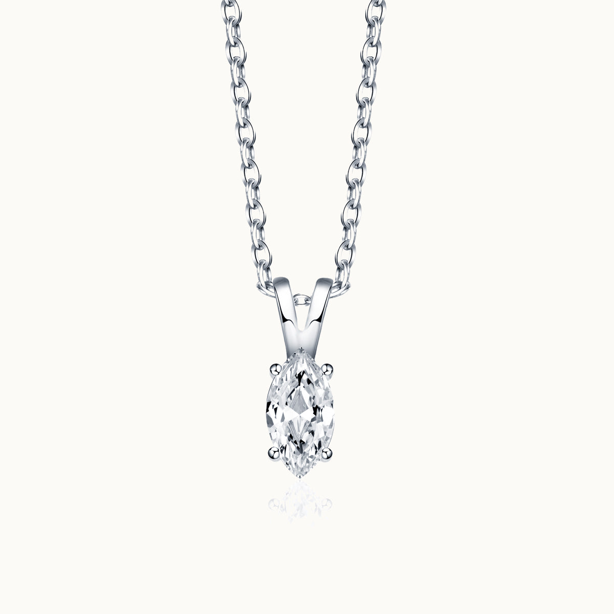 Solitaire Marquise Moissanite Pendant Necklace - JESCOJES