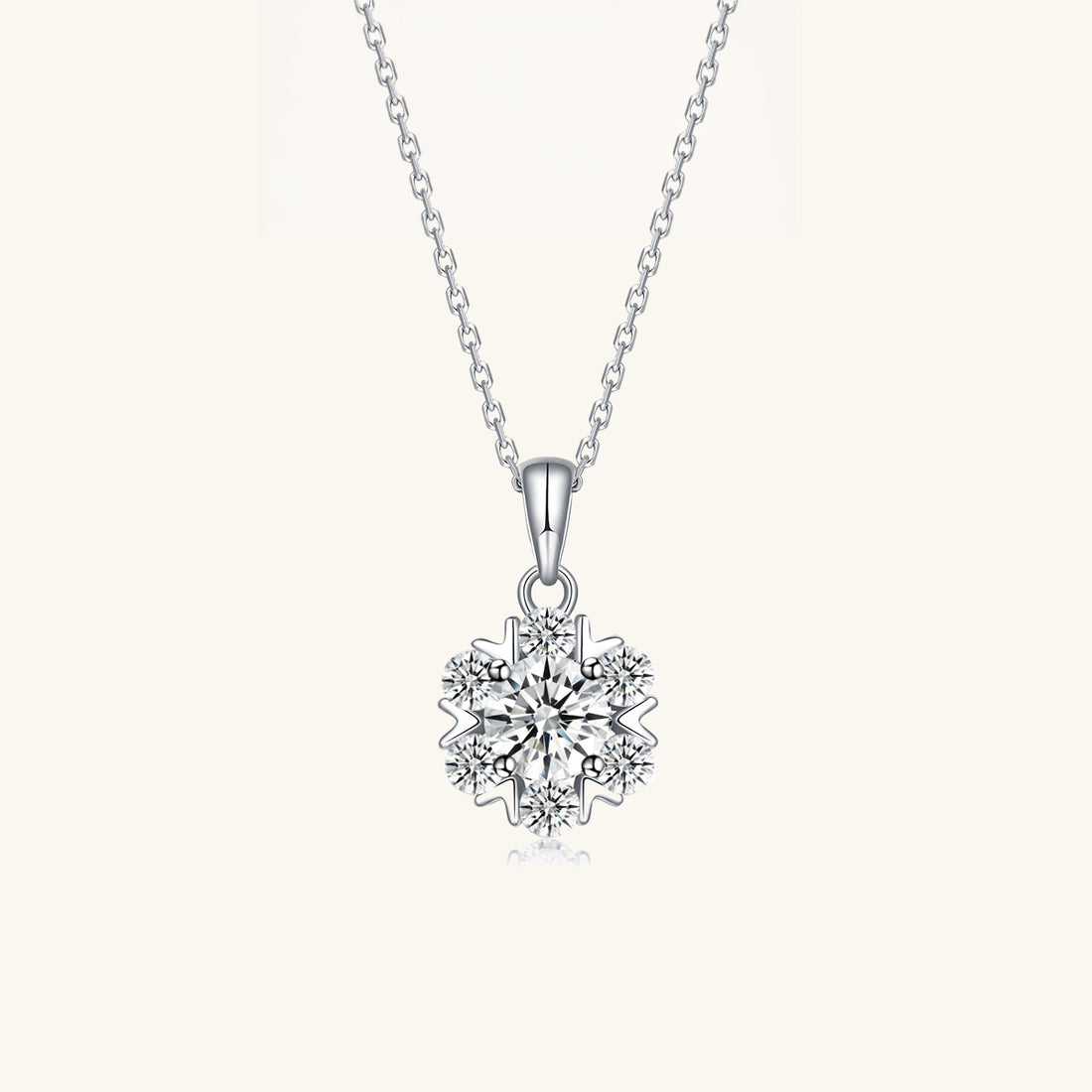 Romantic Flower Moissanite Pendant Necklace