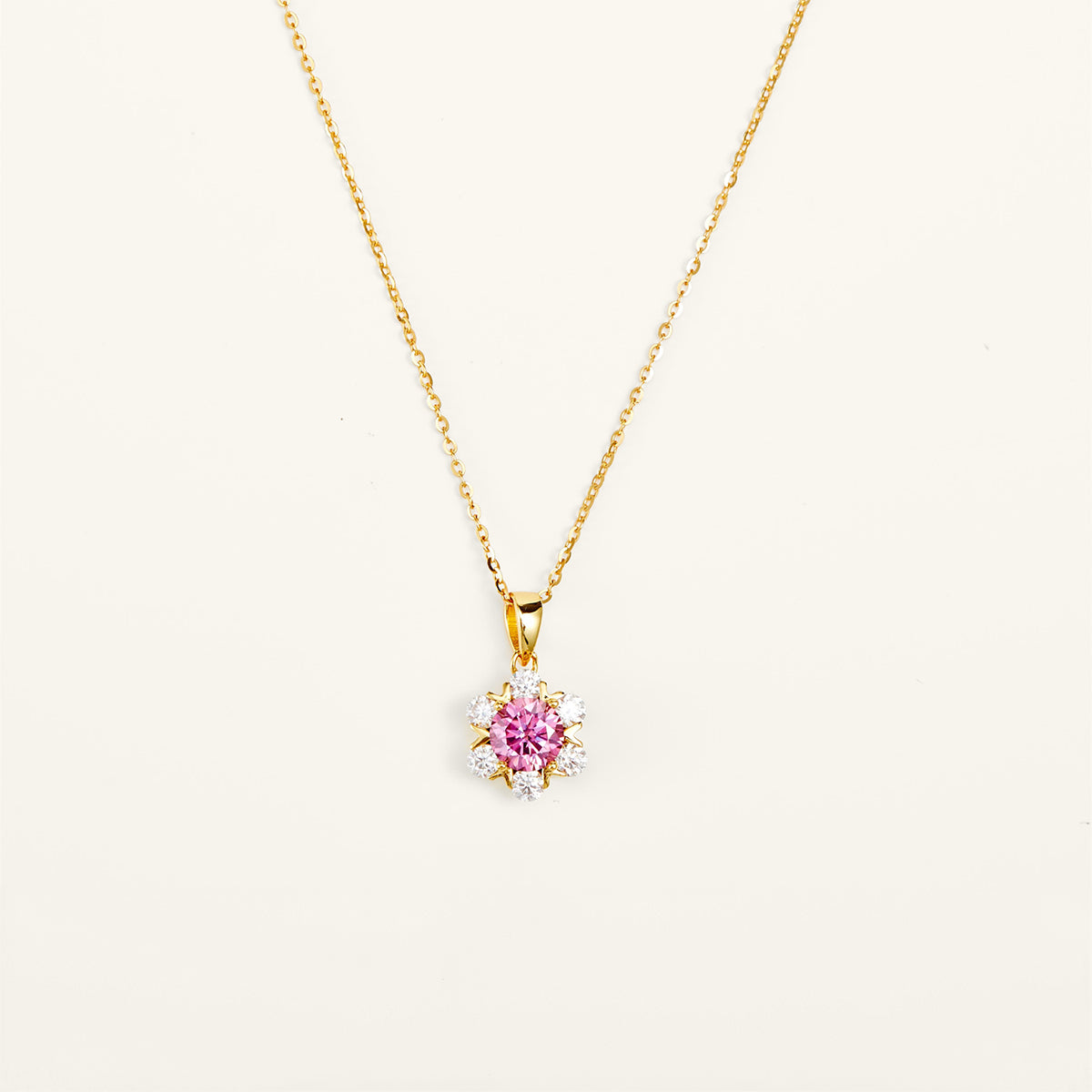 Premium Moissanite Romantic Flower Pendant Necklace