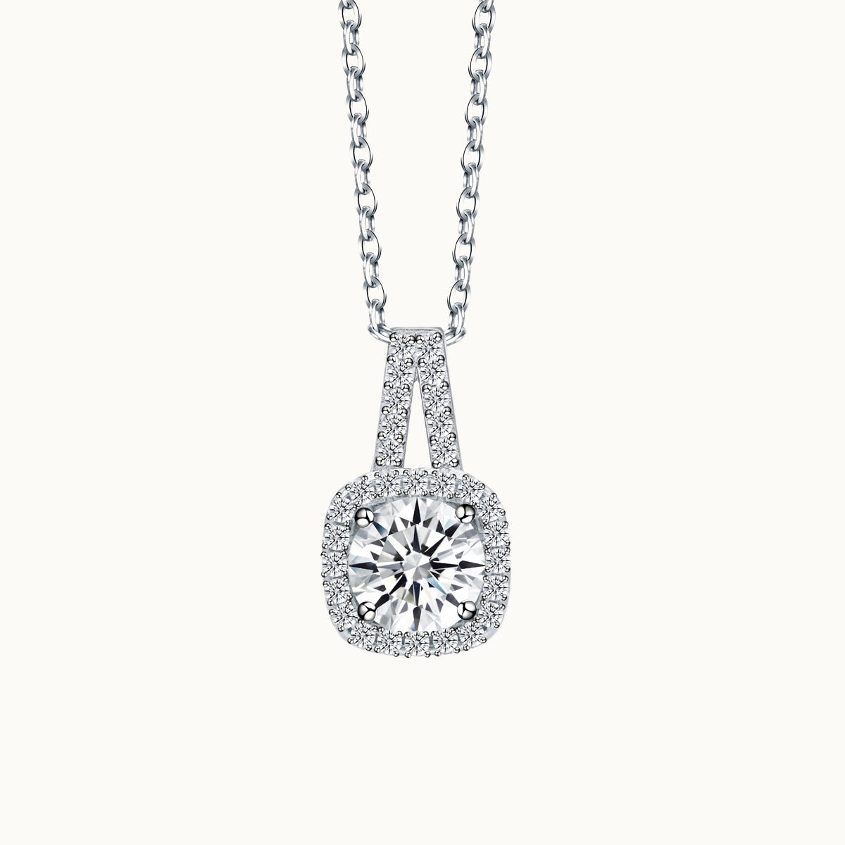 Exquisite Square Moissanite Pendant Necklace - JESCOJES