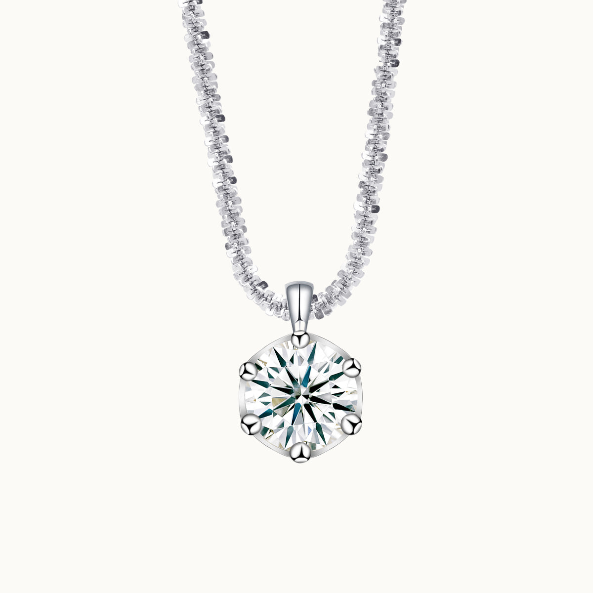 Sparkling Wave Moissanite Pendant Necklace - JESCOJES