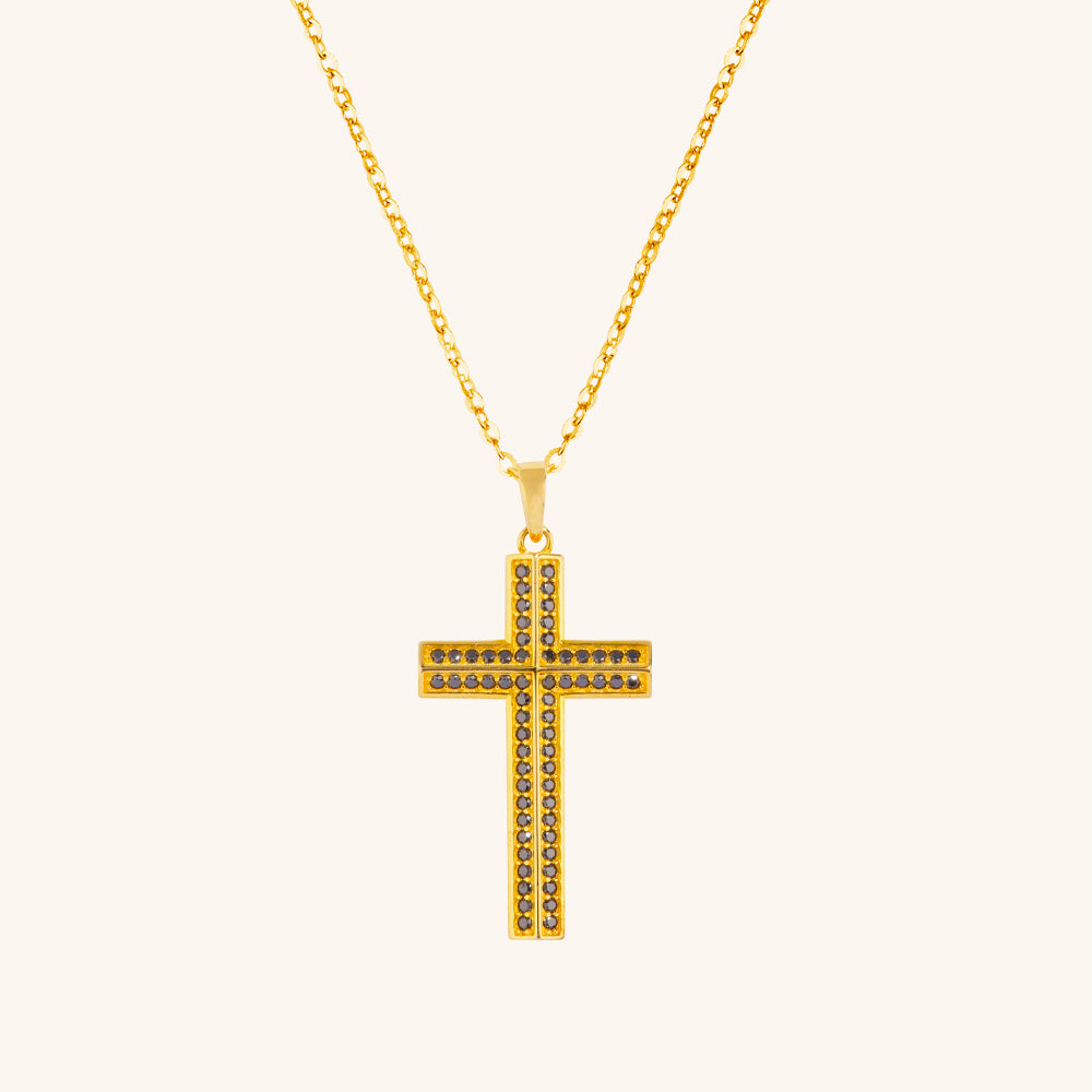 Golden Cross Pendant Necklace