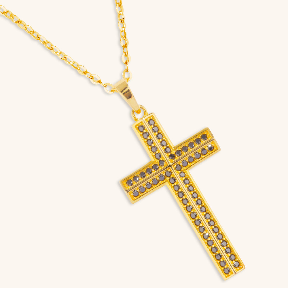 Golden Cross Pendant Necklace