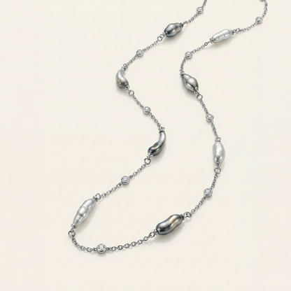 JESCOJES Organic Luxury Tahitian Keshi Pearl Necklace