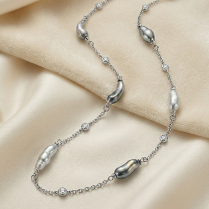 JESCOJES Organic Luxury Tahitian Keshi Pearl Necklace