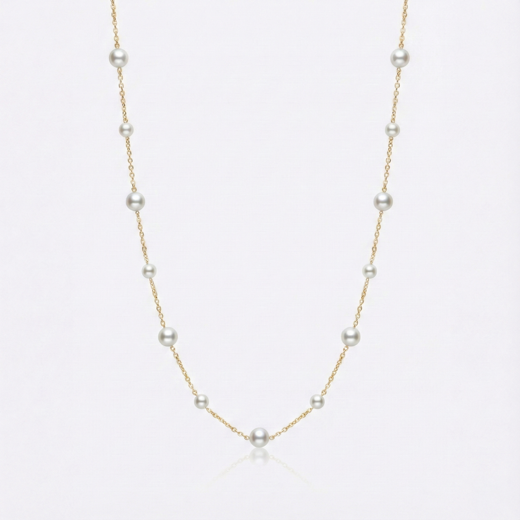 JESCOJES  Star Spaced Pearl Necklace | Tincup Freshwater Pearl Necklace