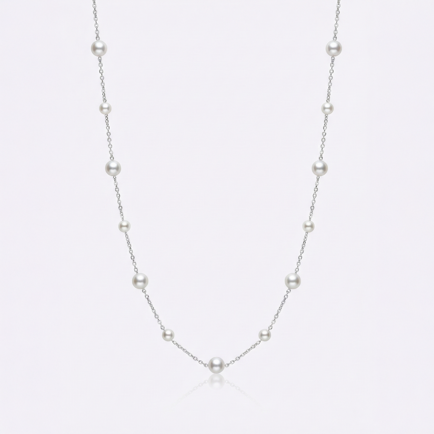 JESCOJES  Star Spaced Pearl Necklace | Tincup Freshwater Pearl Necklace