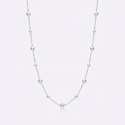 JESCOJES  Star Spaced Pearl Necklace | Tincup Freshwater Pearl Necklace