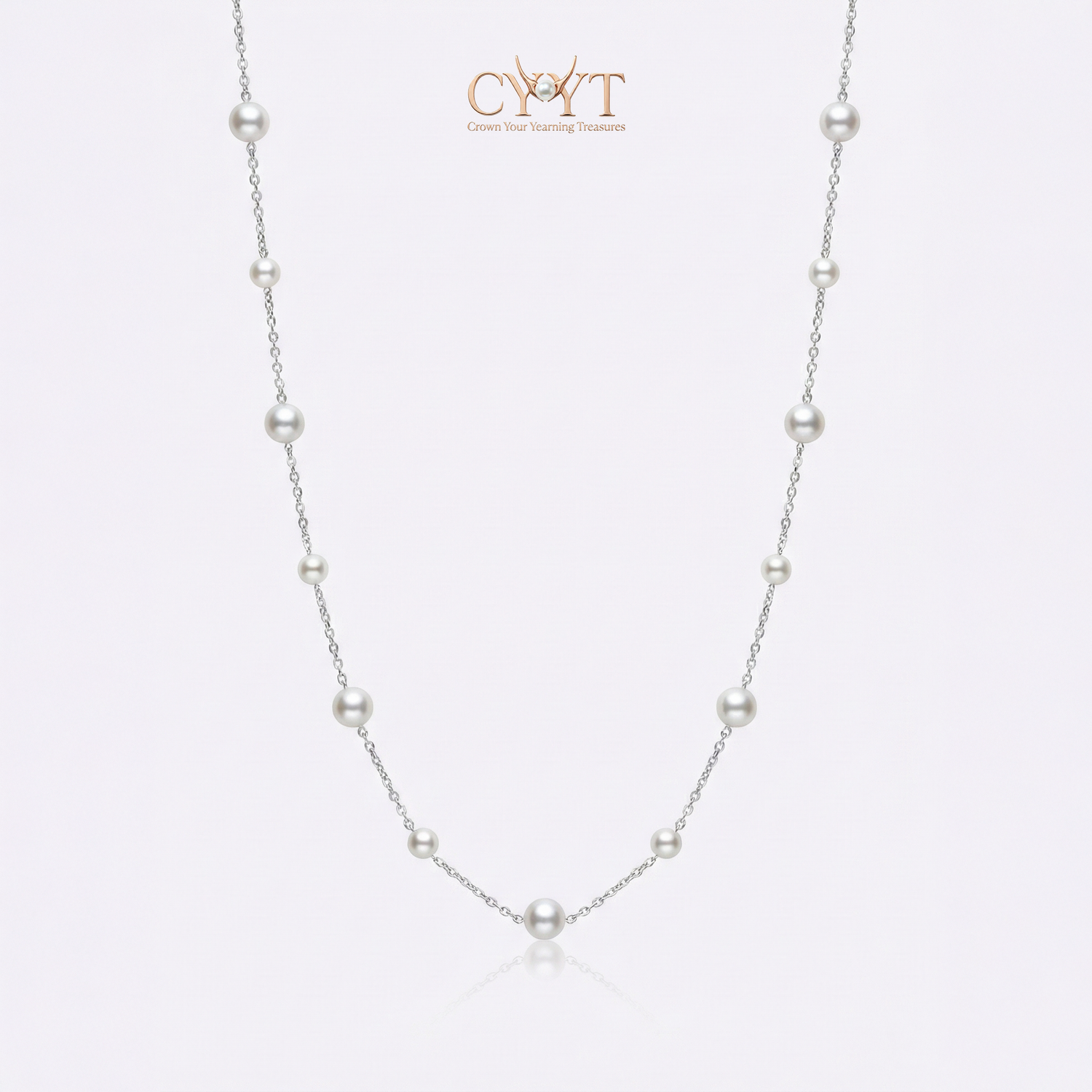 JESCOJES  Star Spaced Pearl Necklace | Tincup Freshwater Pearl Necklace