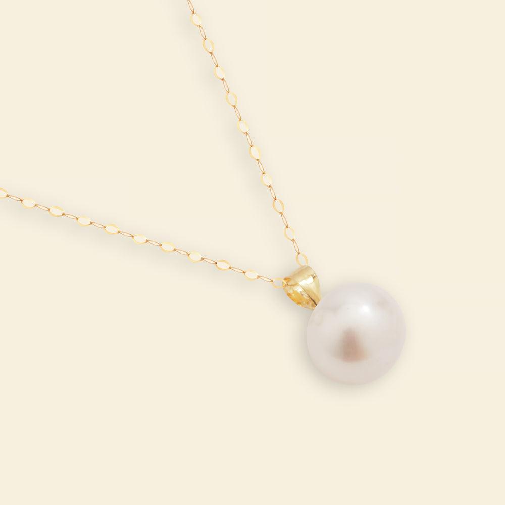 Shining Gold Pearl Pendant Necklace - JESCOJES