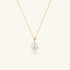 JESCOJES Shining 18K Gold Premium Pearl Pendant Necklace