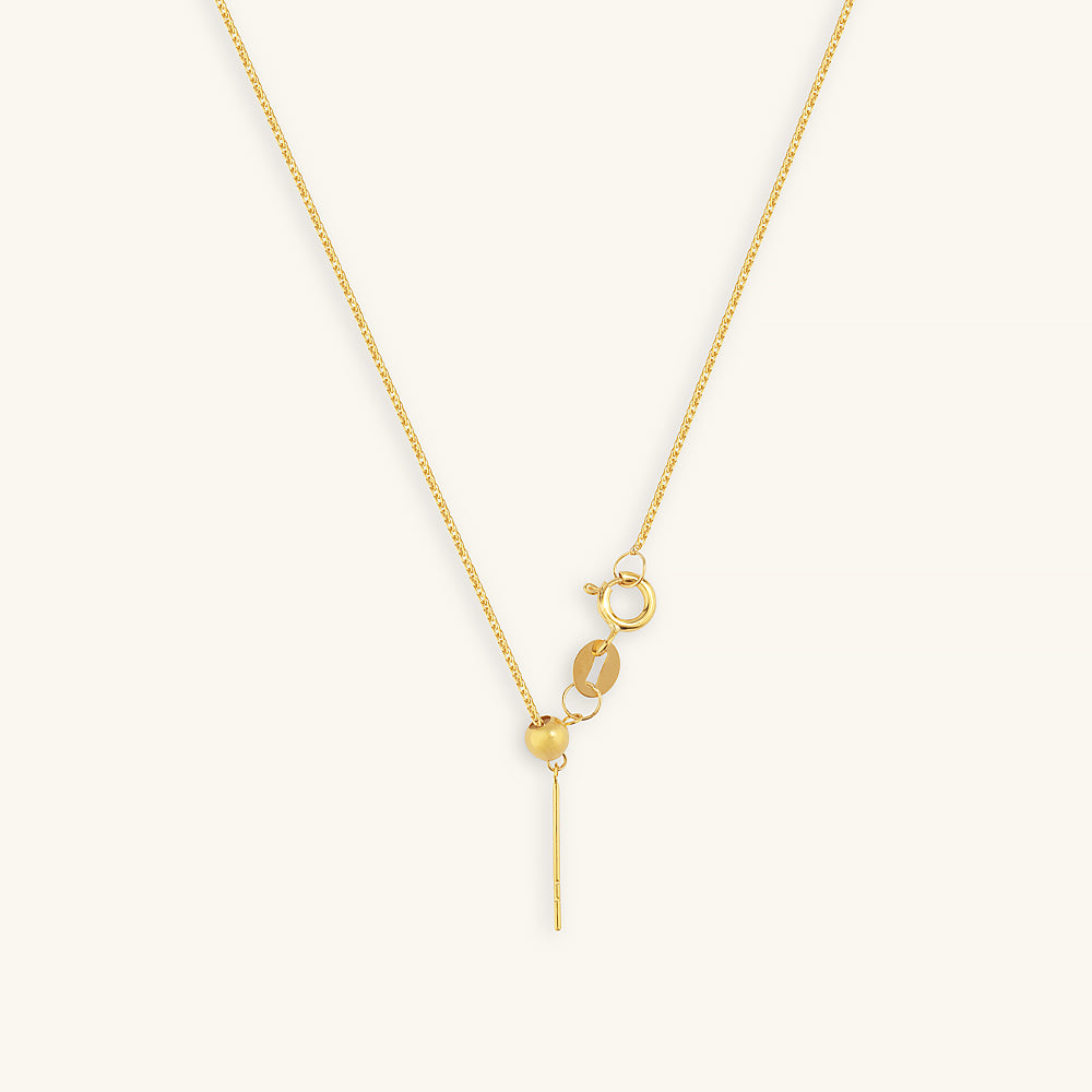 Chic Needle Gold Pendant Necklace 18K