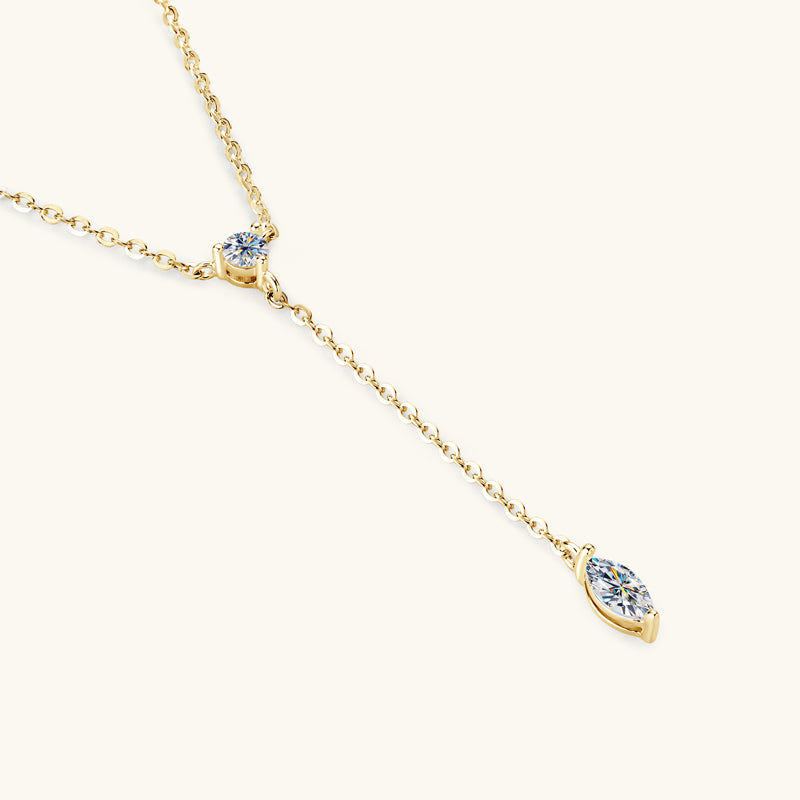 Charming Marquise Premium Moissanite Lariat Necklace - JESCOJES