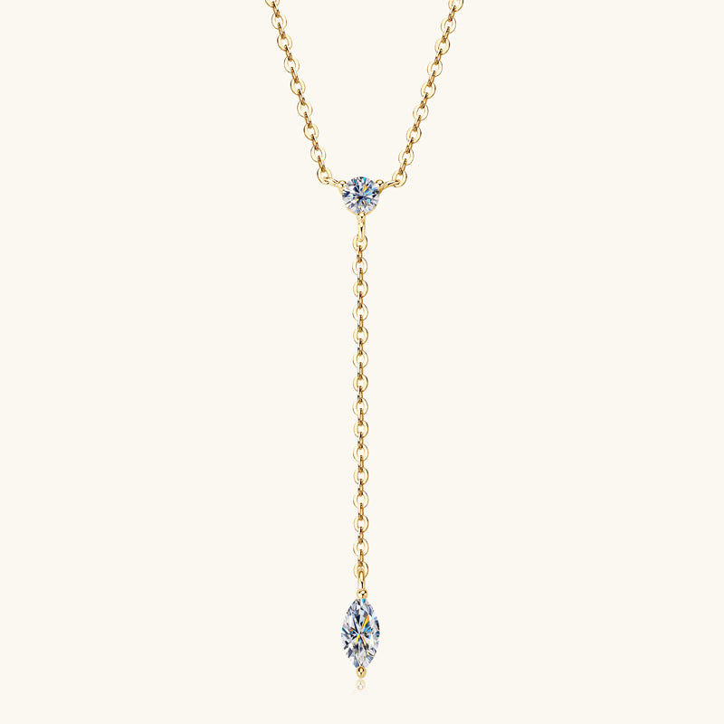 Charming Marquise Premium Moissanite Lariat Necklace - JESCOJES