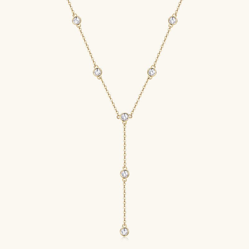 Grace Premium Moissanite Lariat Necklace - JESCOJES