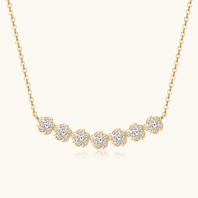 Charming Flowers Premium Moissanite Pendant Necklace - JESCOJES