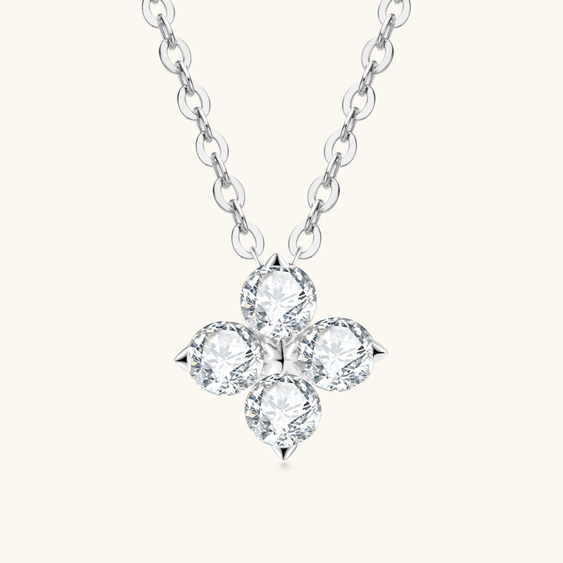 Lucky Four-leaf Clover Premium Moissanite Pendant Necklace - JESCOJES