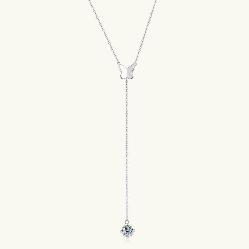 Elegant Bow Premium Moissanite Lariat Necklace