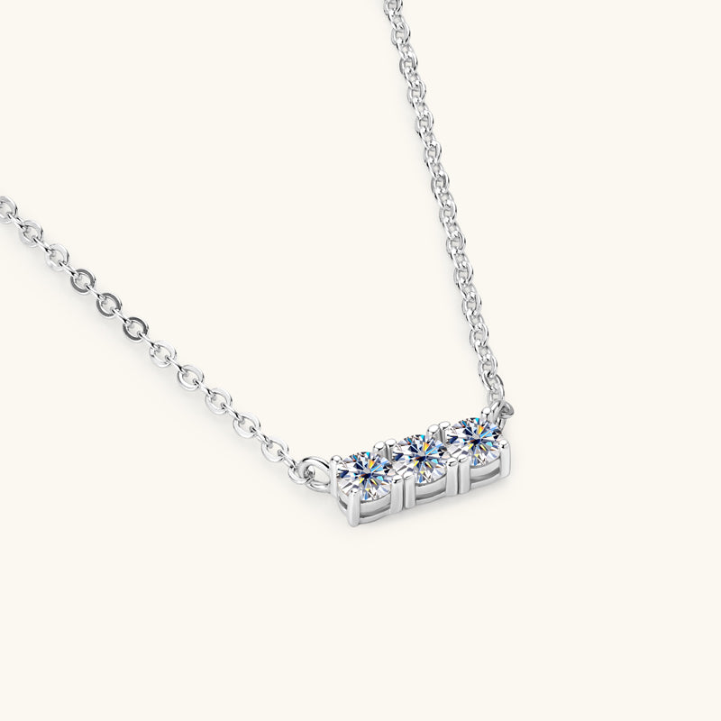 Triple Luck Premium Moissanite Pendant Necklace