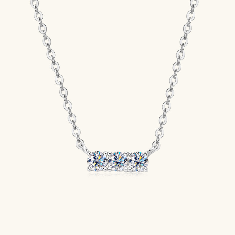 Triple Luck Premium Moissanite Pendant Necklace - JESCOJES