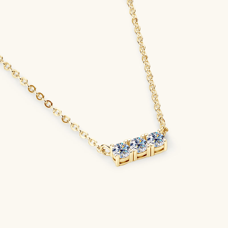 Triple Luck Premium Moissanite Pendant Necklace