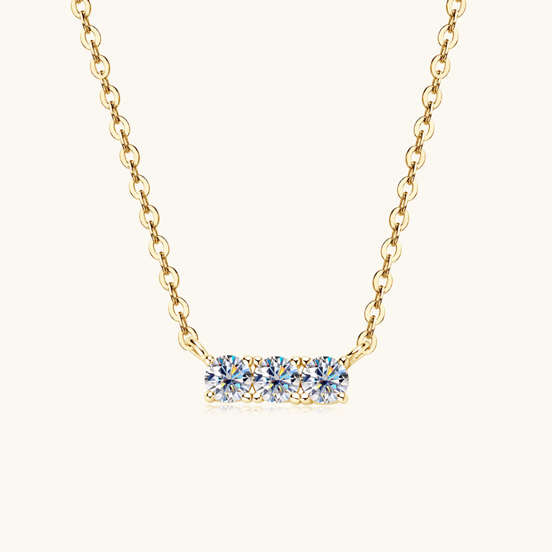 Triple Luck Premium Moissanite Pendant Necklace