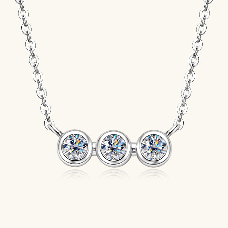 Triple Blessings Premium Moissanite Pendant Necklace - JESCOJES