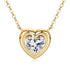 JESCOJES Shining Heart Moissanite Pendant Necklace