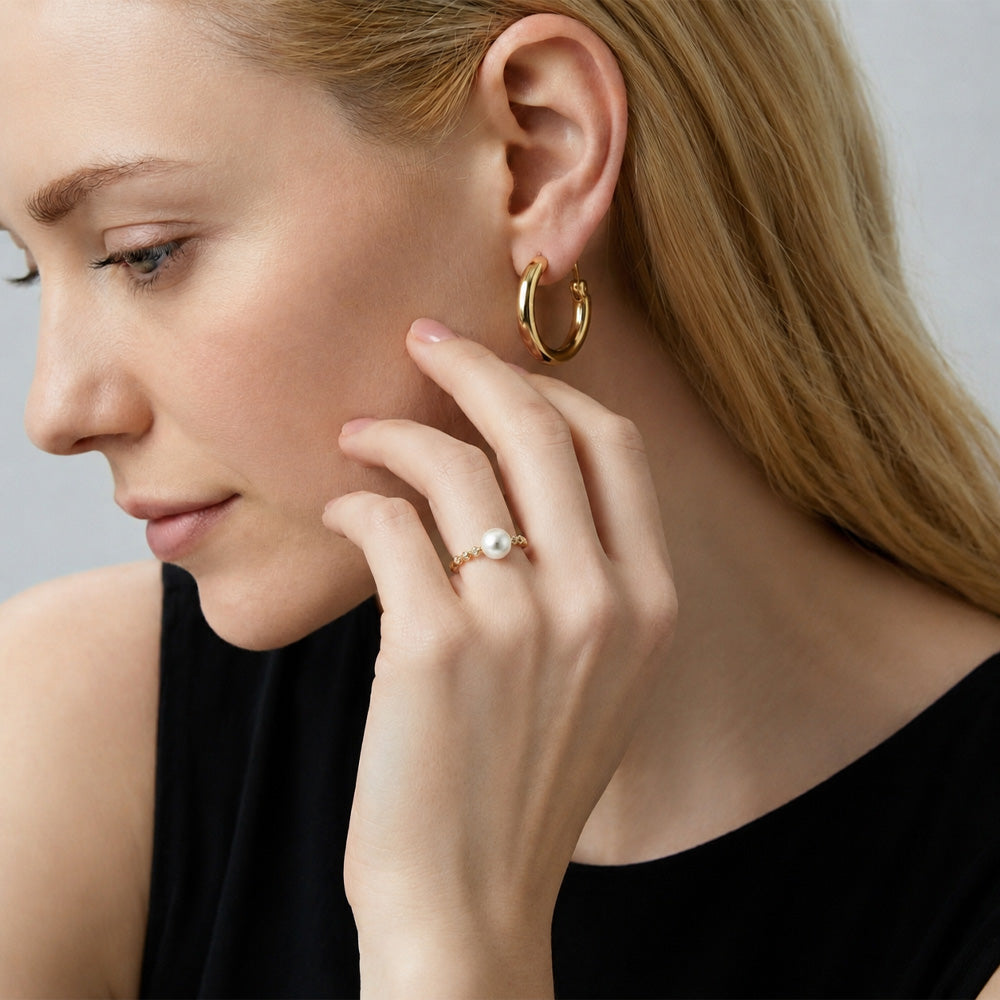 JESCOJES The Grace Aurora Pearl Ring | AAAA-grade Pearl