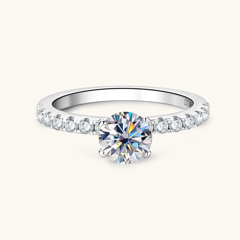 JESCOJES Sweet Love Premium Moissanite Pavé Wedding Ring