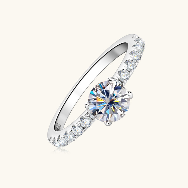 JESCOJES Sweet Love Premium Moissanite Pavé Wedding Ring