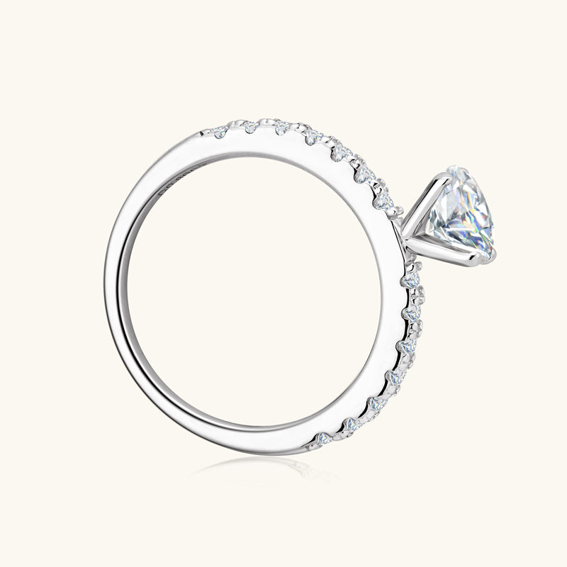 JESCOJES Sweet Love Premium Moissanite Pavé Wedding Ring