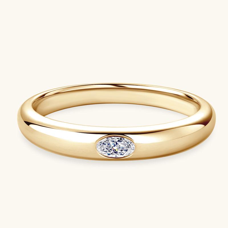 Oval Cut Premium Moissanite Wedding Ring - JESCOJES