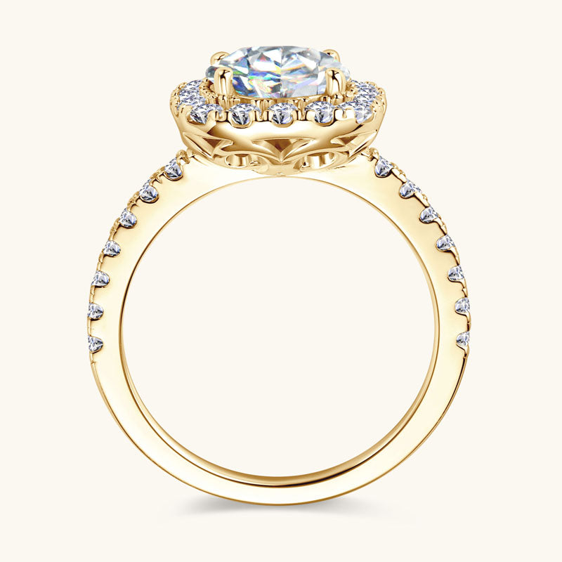 Glowing Love Premium Moissanite Halo Engagement Ring 2CT